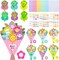 Mother’s Day Card Making Kit – 48 Sets DIY Bouquet Greeting Cards with Envelopes & Flower Stickers, I Love You Mom Craft Kit for Home, Office, and Birthday Gifts